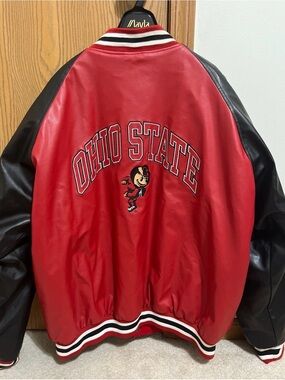 Steve & Barry's Bright Red Satin Bomber Jacket - XL